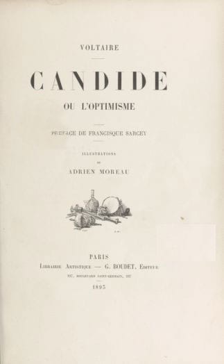 Portada de Candide, ou l'optimisme, de Voltaire