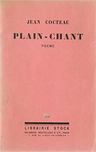 Copertina di Plain-chant, di Jean Cocteau
