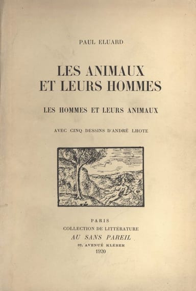 Copertina di Les animaux et leurs hommes: Les hommes et leurs animaux, di Paul Éluard