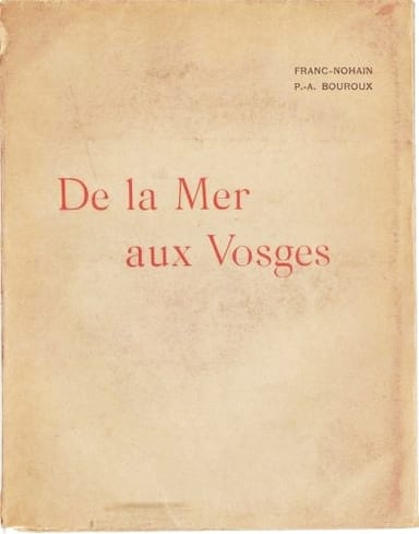 Portada de De la mer aux Vosges, de Franc-Nohain