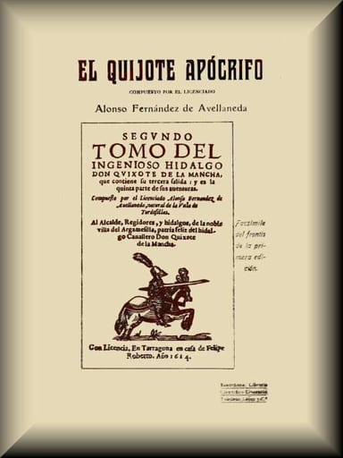 Cover of El Quijote apócrifo by Alonso Fernández de Avellaneda