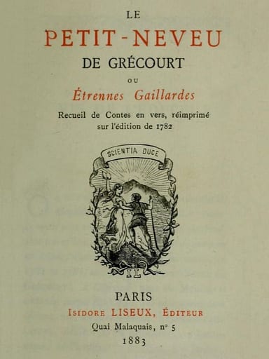 Copertina di Le petit-neveu de Grécourt, ou, Étrennes gaillardes / Recueil de Contes en vers, réimprimés sur l'édition de 1782, di Anonymous