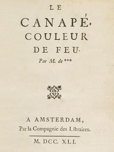 Copertina di Le Canapé couleur de feu, di Louis Charles Fougeret de Monbron
