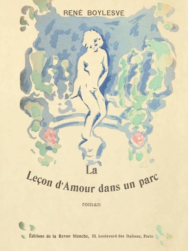 Copertina di La leçon d'amour dans un parc, di René Boylesve