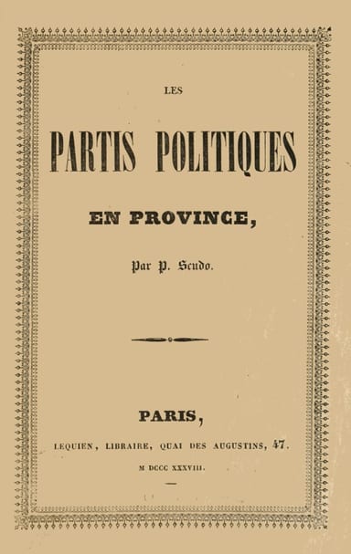 Copertina di Les partis politiques en Province, di Paul Scudo