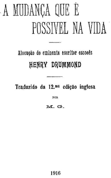 Portada de A mudança que é possivel na vida, de Henry Drummond