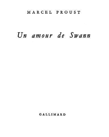 Cover of Un amour de Swann by Marcel Proust