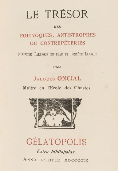 Copertina di Le trésor des équivoques, antistrophes, ou contrepéteries, di Léon Dupré-Carra