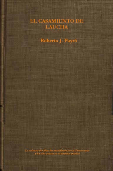 Portada de El casamiento de Laucha, de Roberto Jorge Payró