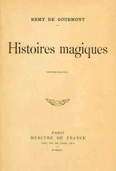 Copertina di Histoires magiques, di Remy de Gourmont