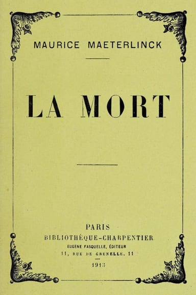 Copertina di La Mort, di Maurice Maeterlinck