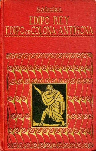 Capa de Edipo rey; Edipo en Colona; Antígona, de Sophocles