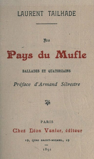 Copertina di Au Pays du Mufle: Ballades et Quatorzains, di Laurent Tailhade