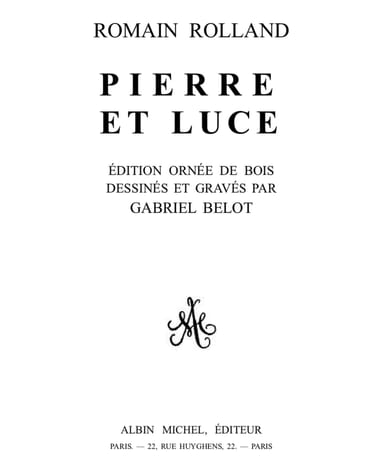 Couverture de Pierre et Luce par Romain Rolland