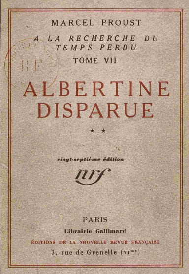 Copertina di Albertine disparue Vol 2 (of 2) / À la recherche du temps perdu, Tome 7, di Marcel Proust