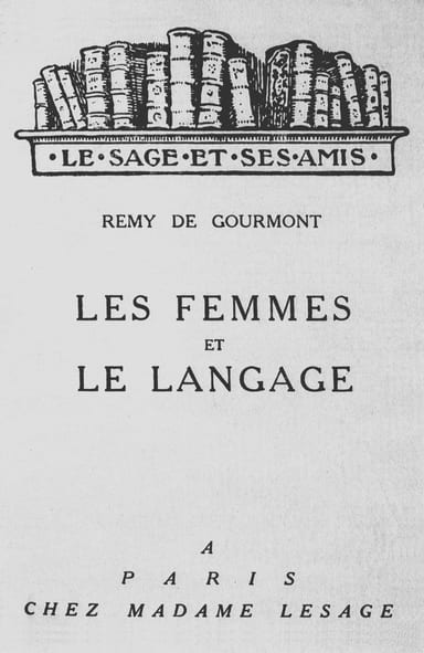Operculum “Les femmes et le langage”, auctore Remy de Gourmont