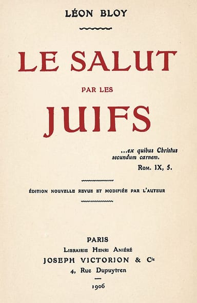 Copertina di Le Salut par les Juifs, di Léon Bloy