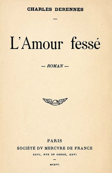 Operculum “L'amour fessé”, auctore Charles Derennes