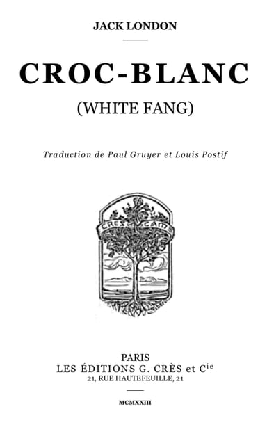 Copertina di Croc-Blanc, di Jack London