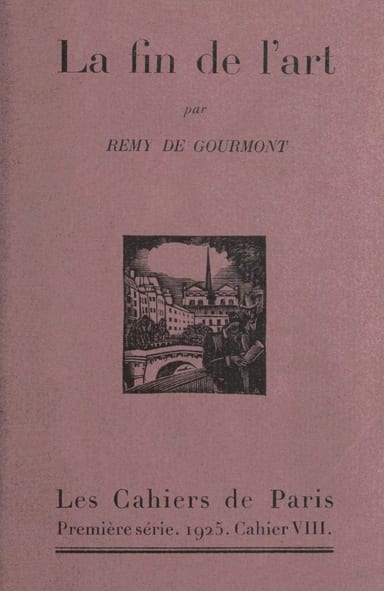 Copertina di La fin de l'art, di Remy de Gourmont