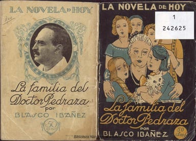 Portada de La familia de Doctor Pedraza, de Vicente Blasco Ibáñez