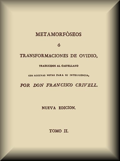 Capa de Metamorfóseos o Transformaciones (2 de 4), de Ovid