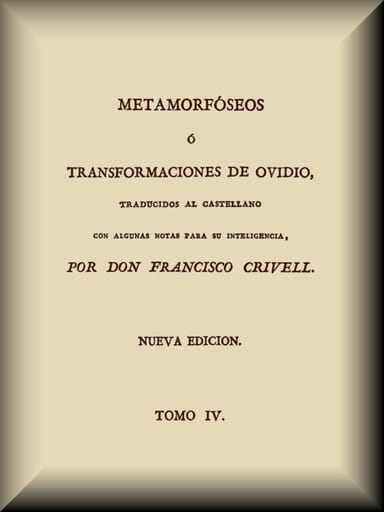 Portada de Metamorfóseos o Transformaciones (4 de 4), de Ovid