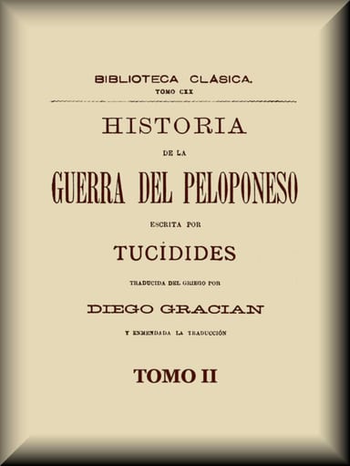 Copertina di Historia de la guerra del Peloponeso (2 de 2), di Thucydides