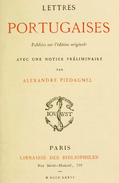 Copertina di Lettres portugaises / Publiées sur l'édition originale avec une notice préliminaire par Alexandre Piedagnel, di vicomte de Gabriel Joseph de Lavergne Guilleragues
