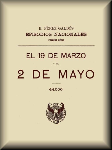 Portada de El 19 de marzo y el 2 de mayo, de Benito Pérez Galdós