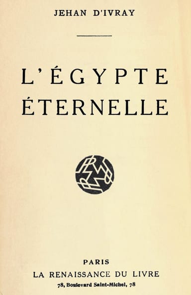 Copertina di L'Égypte éternelle, di Jehan d' Ivray