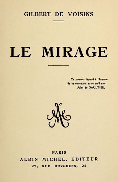 Copertina di Le Mirage, di Auguste Gilbert de Voisins