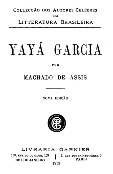 Capa de Yayá Garcia, de Machado de Assis