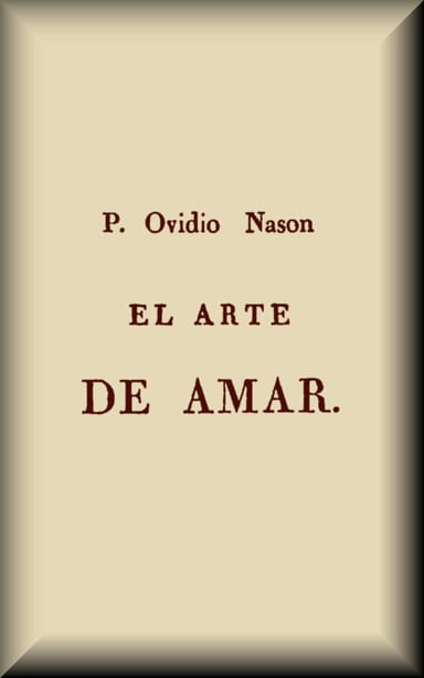 Portada de El arte de amar, de Ovid