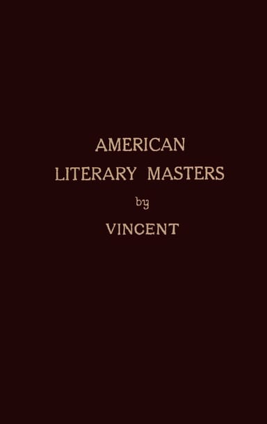 Copertina di American literary masters, di Leon H. Vincent