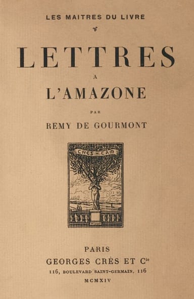 Copertina di Lettres à l'Amazone, di Remy de Gourmont