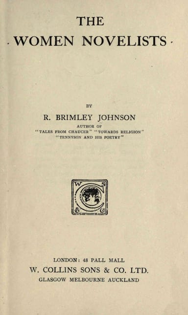 Copertina di The women novelists, di R. Brimley Johnson