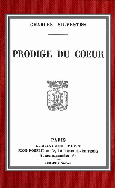 Operculum “Prodige du cœur”, auctore Charles Silvestre