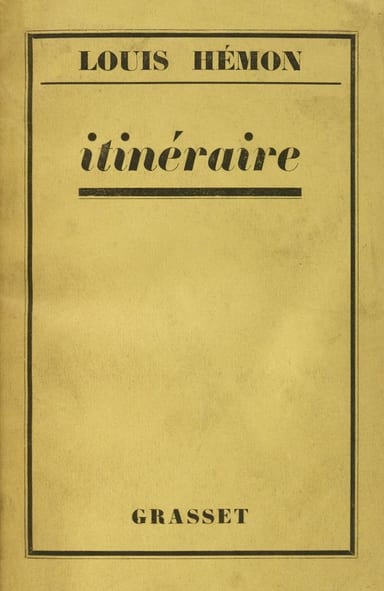 Copertina di Itinéraires, di Louis Hémon