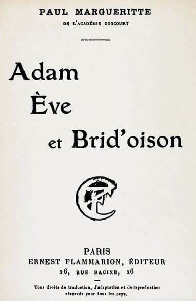 Copertina di Adam, Ève et Brid'oison, di Paul Margueritte