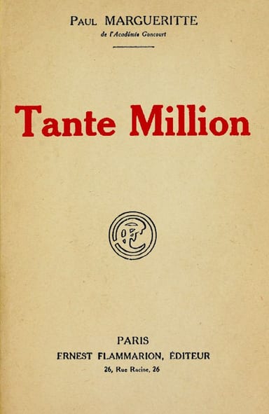 Copertina di Tante Million, di Paul Margueritte