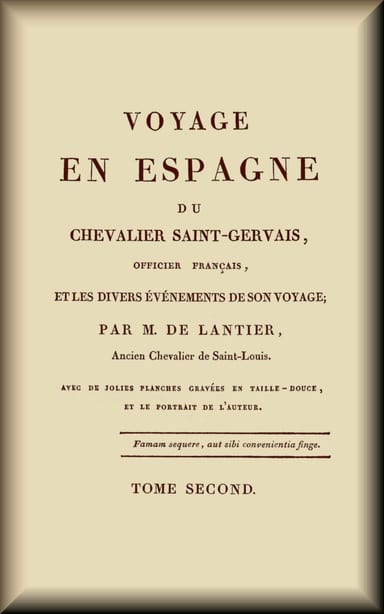 Portada de Voyage en Espagne du Chevalier Saint-Gervais (2 de 2), de Etienne François de Lantier