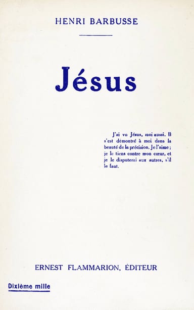 Operculum “Jésus”, auctore Henri Barbusse
