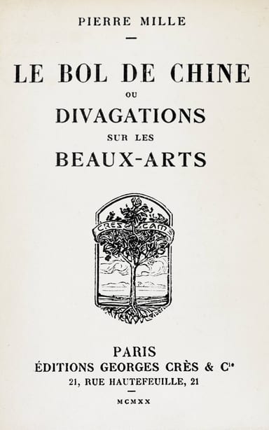 Copertina di Le bol de Chine; ou, divagations sur les beaux-arts, di Pierre Mille