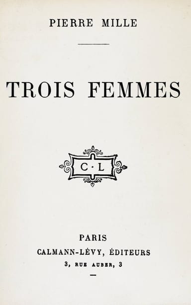 Cover of Trois femmes by Pierre Mille