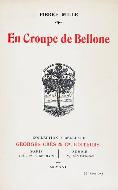 Operculum “En croupe de Bellone”, auctore Pierre Mille
