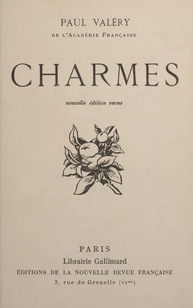 Cover of Charmes by Paul Valéry