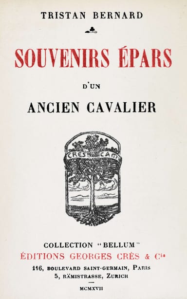 Capa de Souvenirs épars d'un ancien cavalier, de Tristan Bernard