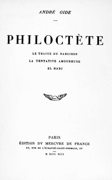 Copertina di Philoctète, di André Gide