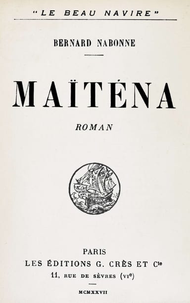 Copertina di Maïténa, di Bernard Nabonne